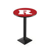 L217 Black Wrinkle Rutgers Scarlet Knights Pub Table Holland Game Room