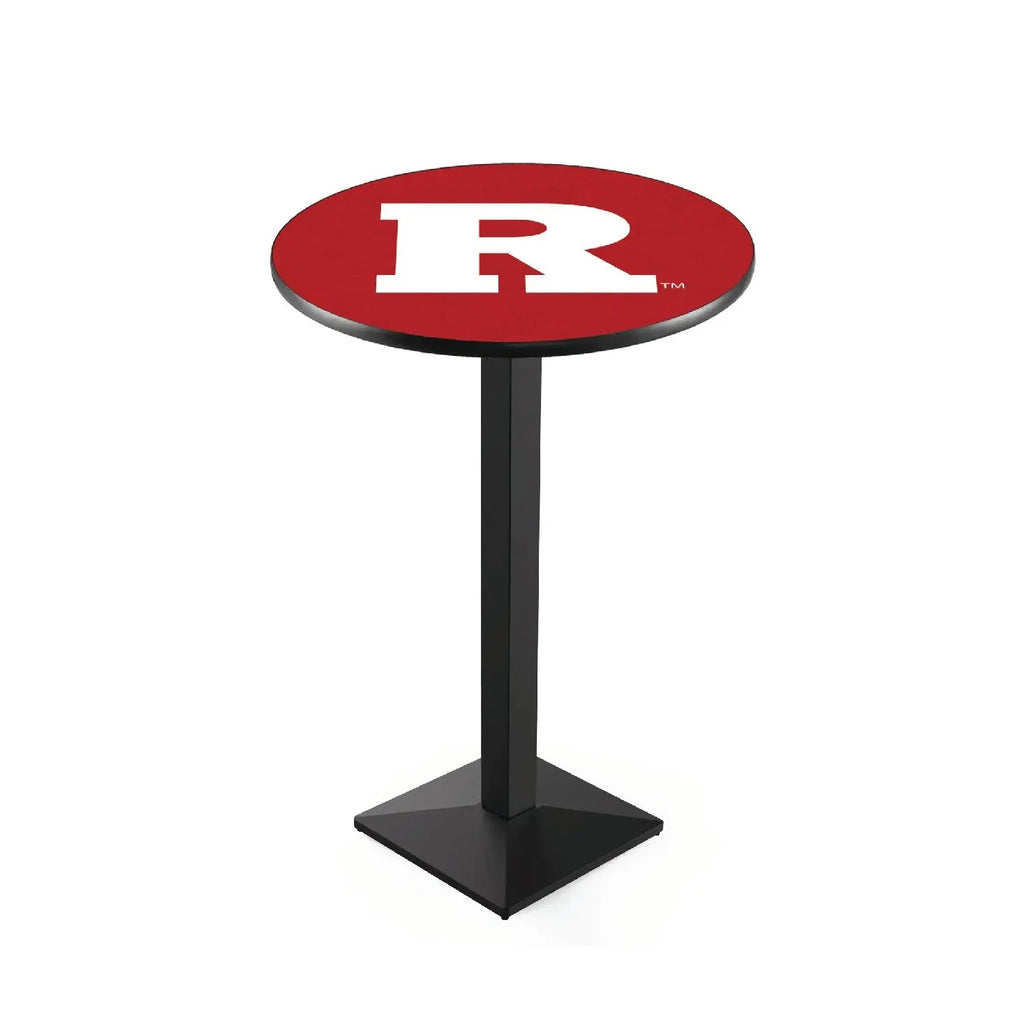 L217 Black Wrinkle Rutgers Scarlet Knights Pub Table Holland Game Room