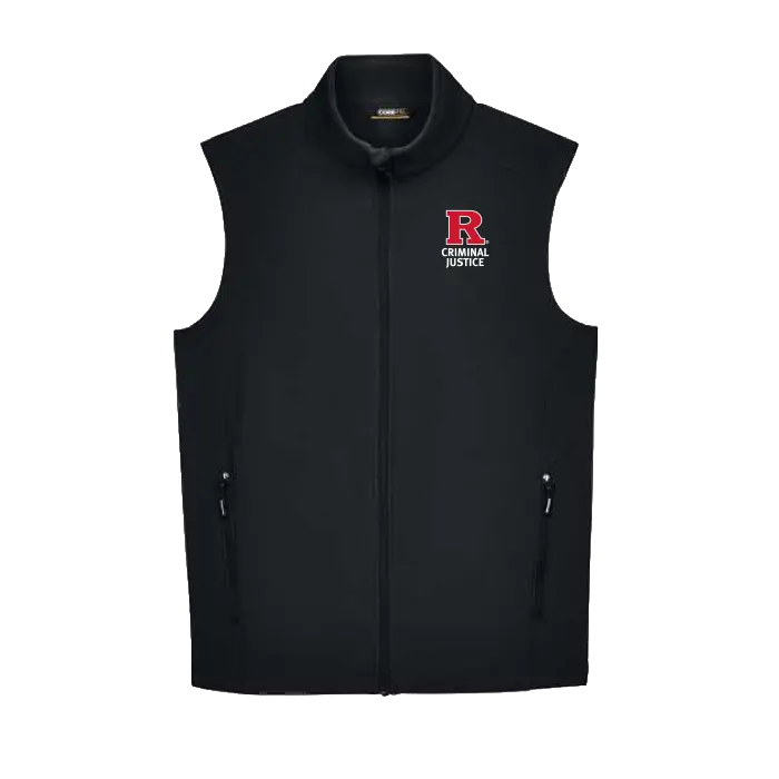 Men's Cruise Two-Layer Fleece Bonded Soft Shell Vest Rutgers Criminal Justice