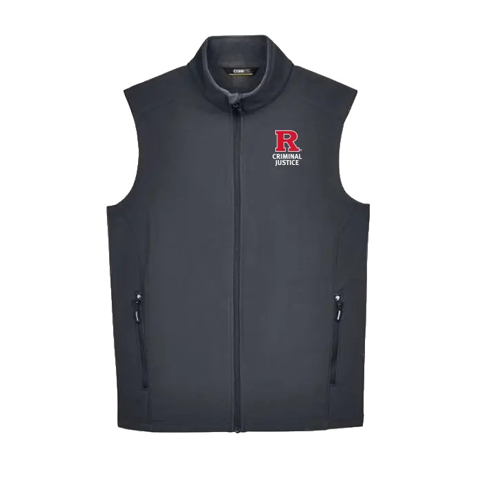Men's Cruise Two-Layer Fleece Bonded Soft Shell Vest Rutgers Criminal Justice