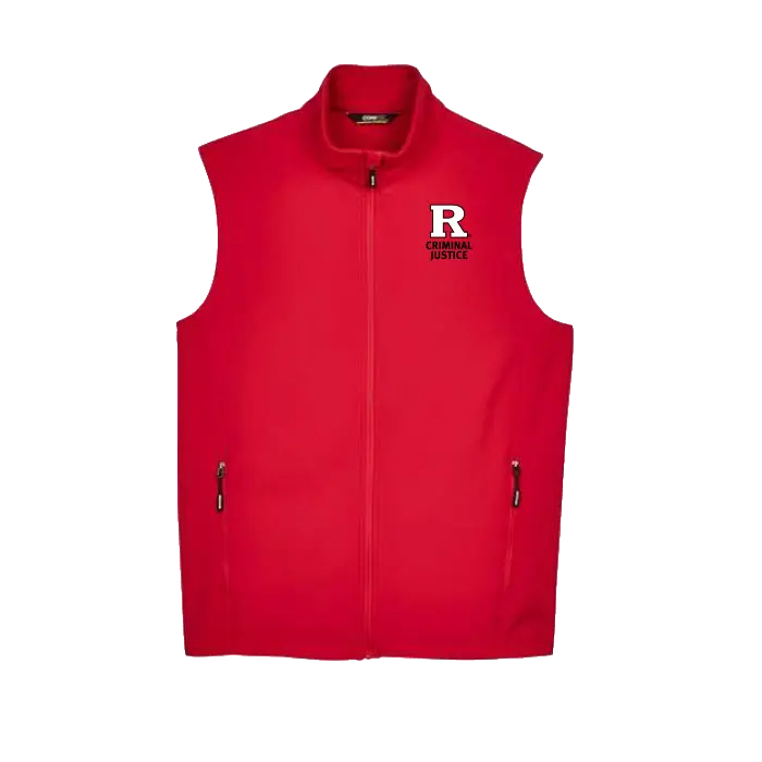 Men's Cruise Two-Layer Fleece Bonded Soft Shell Vest Rutgers Criminal Justice