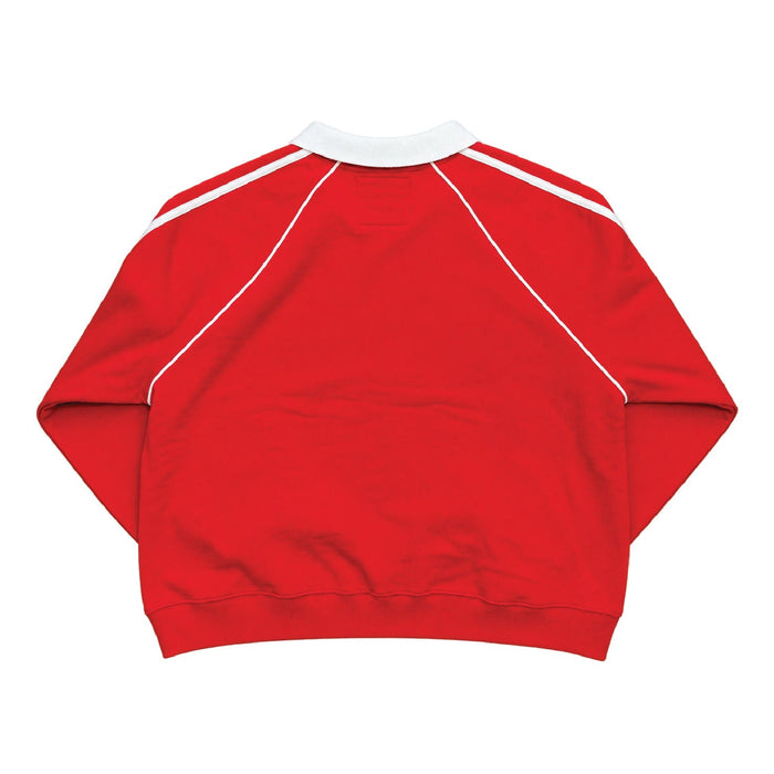 Women's Striped Collar Crewneck Fleece  Outerwear