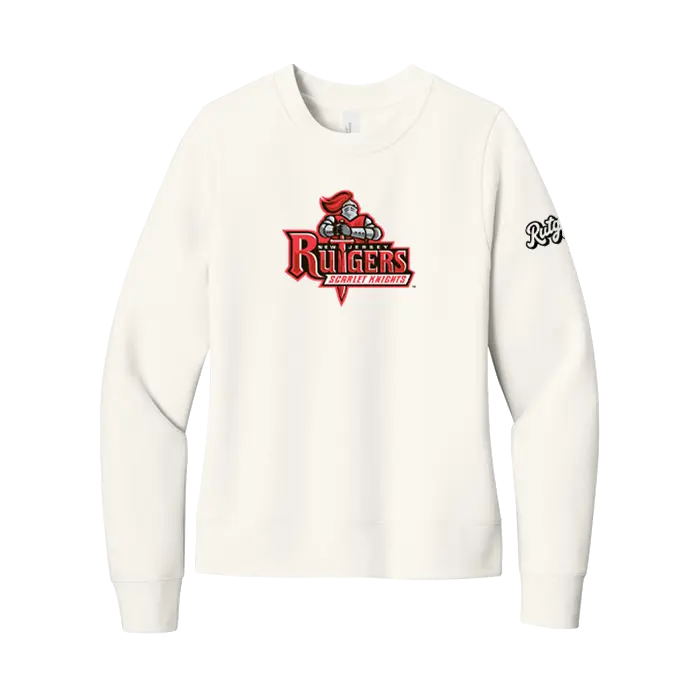 Rutgers Retro Knight Curve Women's Crew Fleece Retro