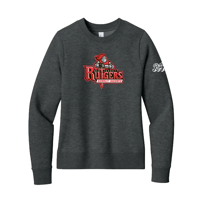 Rutgers Retro Knight Curve Women's Crew Fleece Retro