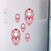 Rutgers Scarlet Knights - 5 Sugar Skull Logo Minis (Mixed Sizes) - Official NCAA - Reusable Vinyl Decals Fathead