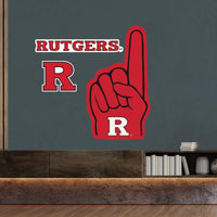 Rutgers Scarlet Knights - RealBig Foam Finger Collection - Official NCAA - Reusable Vinyl Wall Decals Fathead