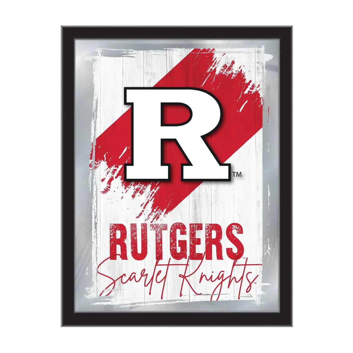 Rutgers NCAA College Team Wall Logo Mirror Holland Game Room