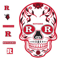 Rutgers Scarlet Knights - RealBig Sugar Skull Collection - Official NCAA - Reusable Vinyl Wall Decals Fathead