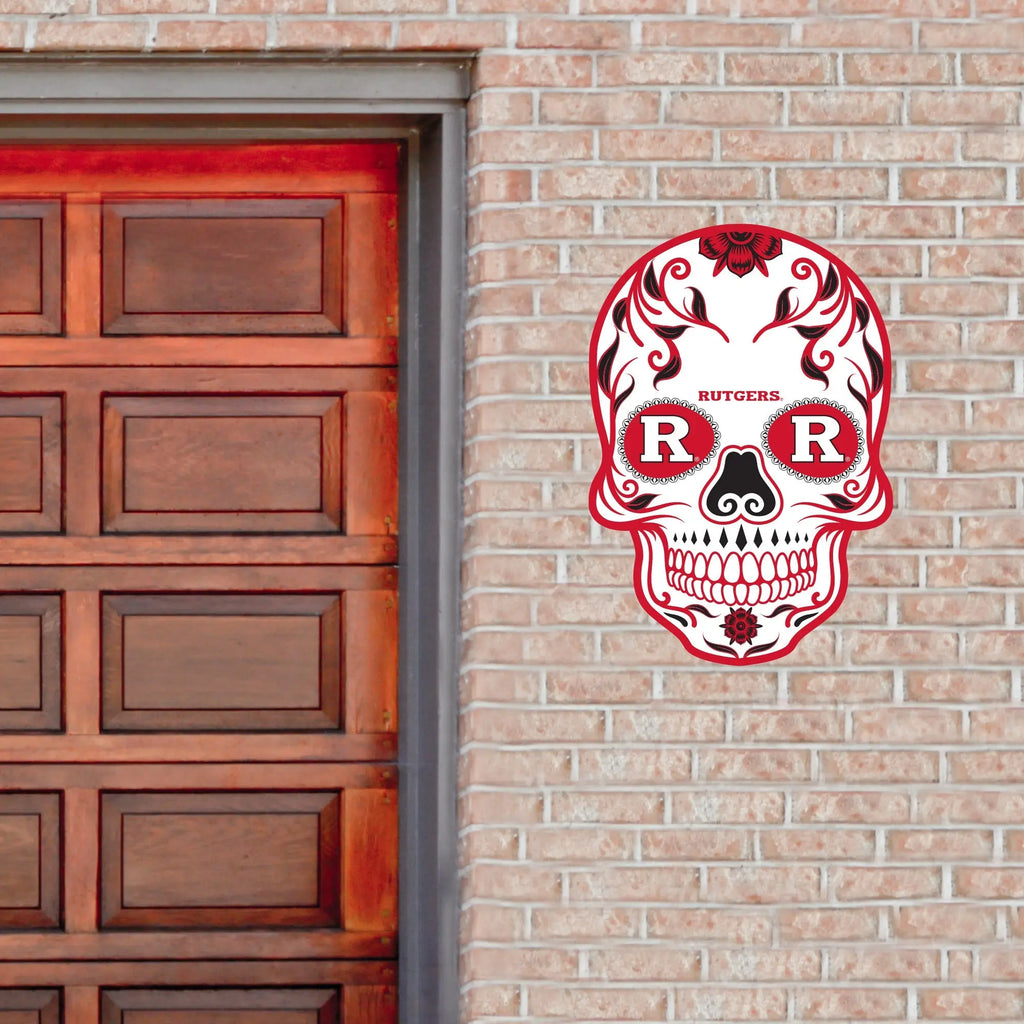 Rutgers Scarlet Knights - Skull - Outdoor Wall Decals - Official NCAA - Scratch Resistant Alumigraphics Smooth Fathead