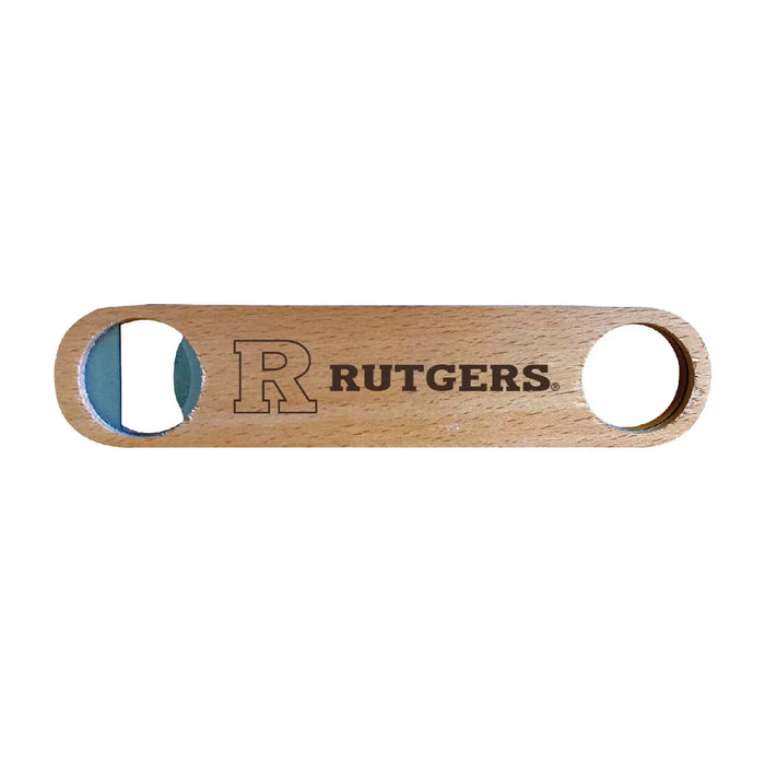 Rutgers Scarlet Knights NCAA Elegant Laser-Etched Wooden Bottle Opener - Collegiate Bar Accessory R & R INC.