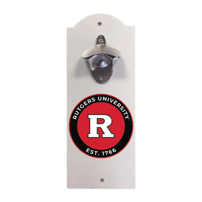 Rutgers Scarlet Knights Wall Mounted Bottle Opener  Officially Licensed Collegiate Product R & R INC.