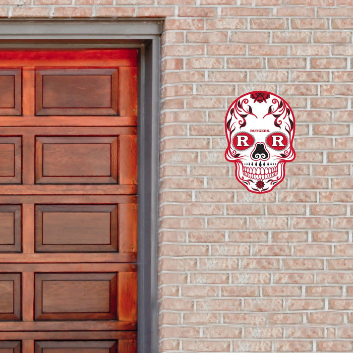Rutgers Scarlet Knights - Skull - Outdoor Wall Decals - Official NCAA - Scratch Resistant Alumigraphics Smooth Fathead