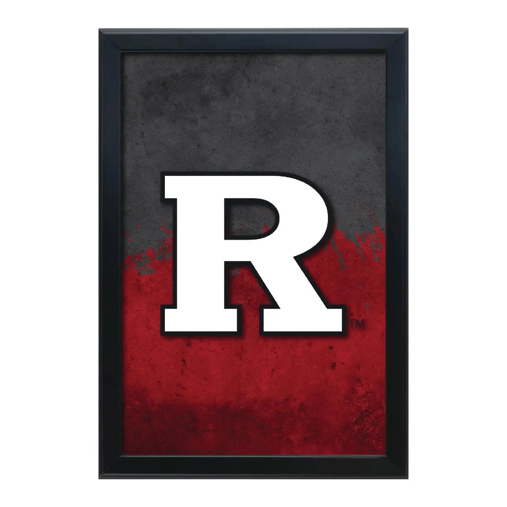 Rutgers Backlit LED Light Up Wall Sign | NCAA College Team Backlit LED Framed Lite Up Wall Decor Holland Game Room