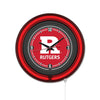 Rutgers Black Case Neon Clock Holland Game Room