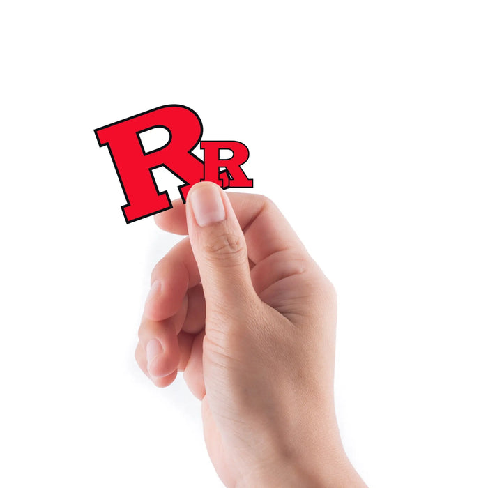 Rutgers Scarlet Knights - 5 Logo Minis (Mixed Sizes) - Official NCAA - Reusable Vinyl Decals Fathead