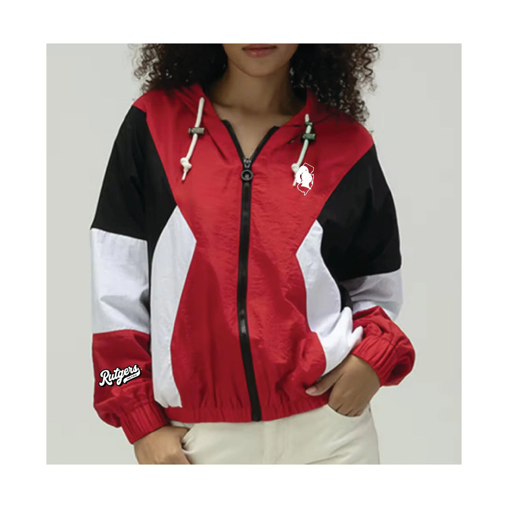 Rutgers Retro Hooded Windbreaker Knight & Day Apparel