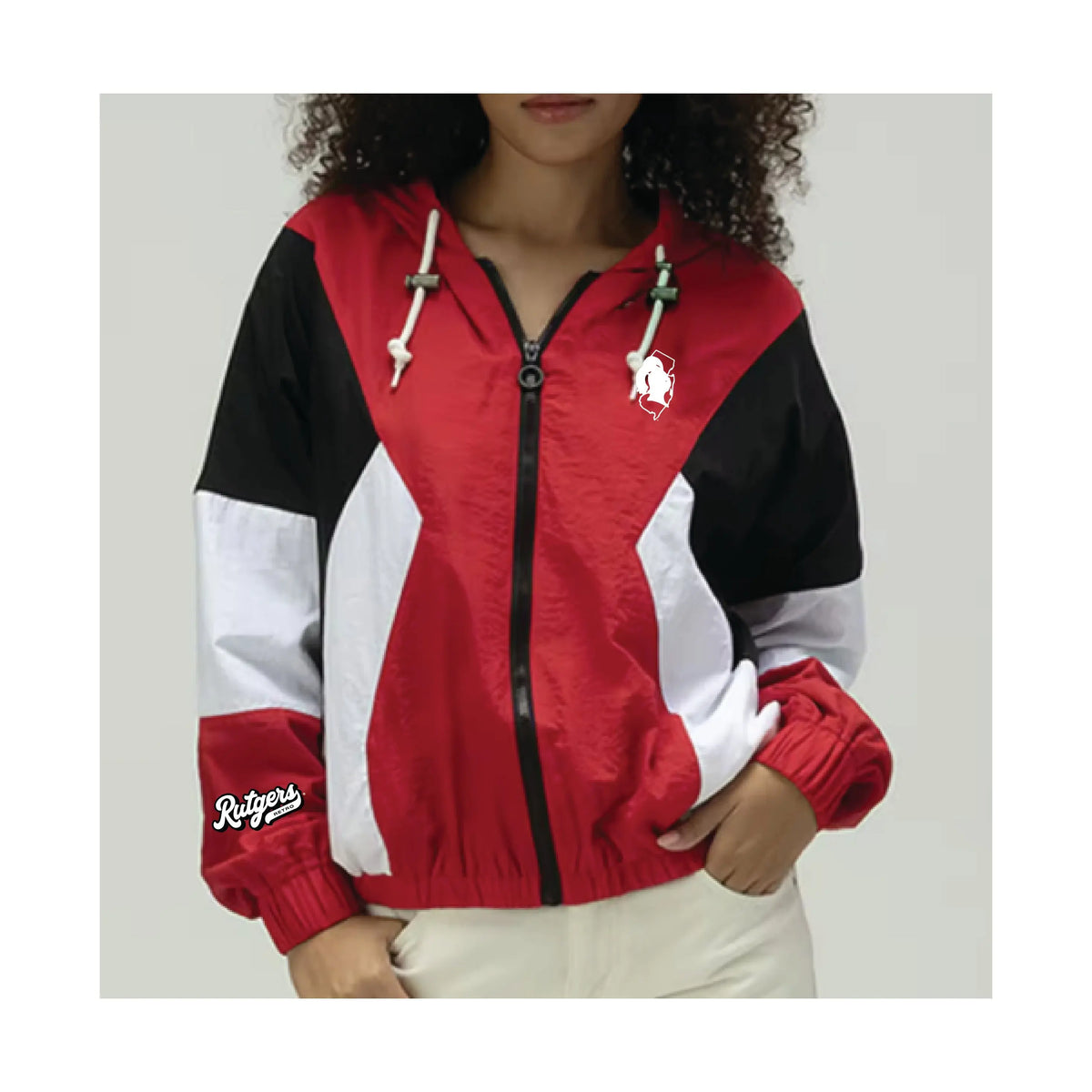 Rutgers Retro Hooded Windbreaker Knight & Day Apparel