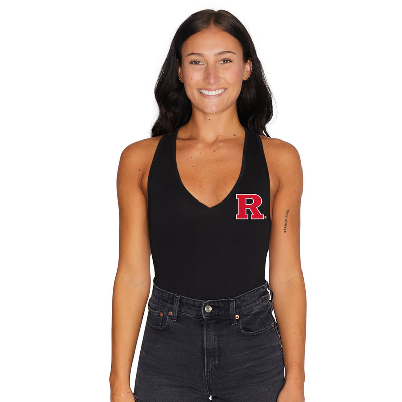 Traje de baño negro de Rutgers
