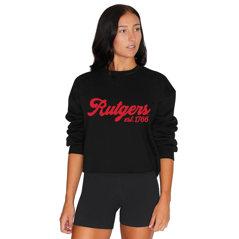 Rutgers Black Established Crewneck