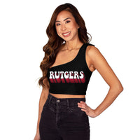 Top retro de un solo hombro de Rutgers