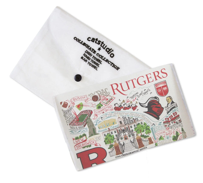 Rutgers University Collegiate Dish Towel catstudio