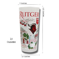 Rutgers University Collegiate Drinking Glass catstudio