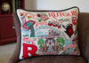 Rutgers University Collegiate Embroidered Pillow catstudio