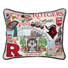 Rutgers University Collegiate Embroidered Pillow catstudio