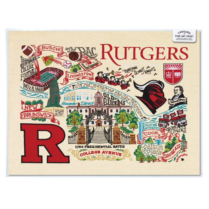 Rutgers University Collegiate Fine Art Print catstudio