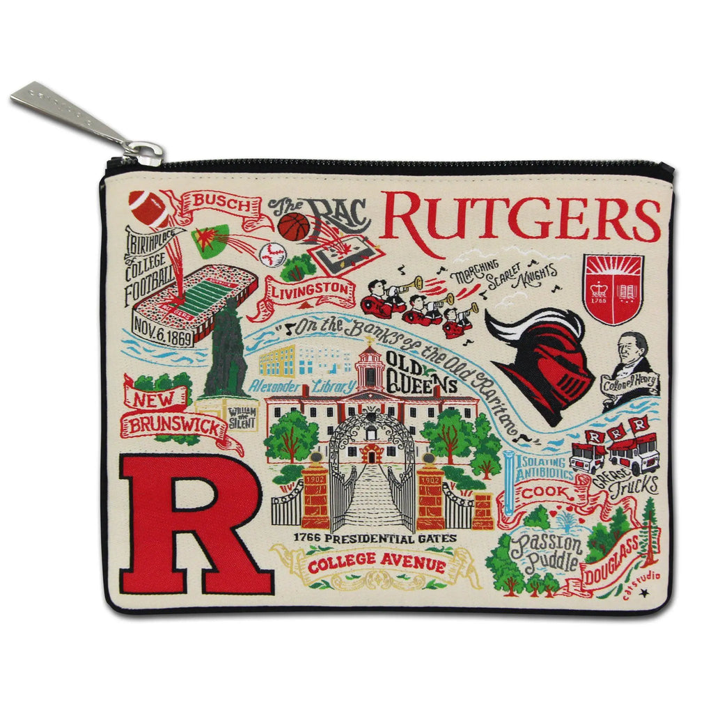 Rutgers University Collegiate Zip Pouch catstudio