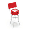 Rutgers Scarlet Knights L7C4 Bar Stool | Rutgers Scarlet Knights L7C4 Counter Stool Holland Game Room