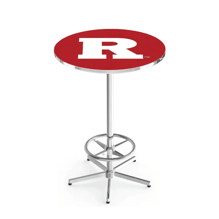 L216 Chrome Rutgers Scarlet Knights Pub Table Holland Game Room