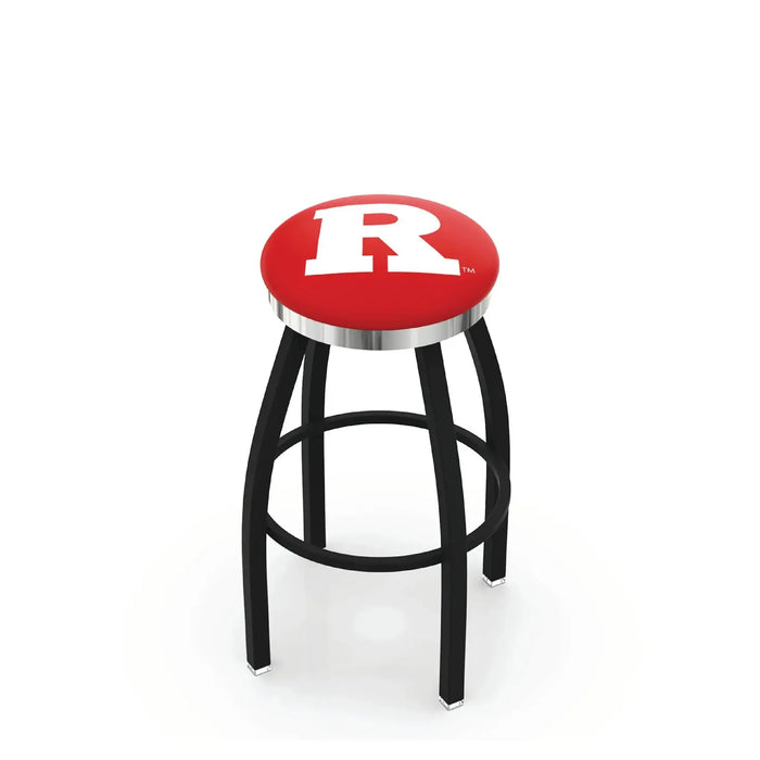 Rutgers University Scarlet Knights L8B2C Backless Bar Stool | Rutgers University Scarlet Knights Backless Counter Bar Stool Holland Game Room