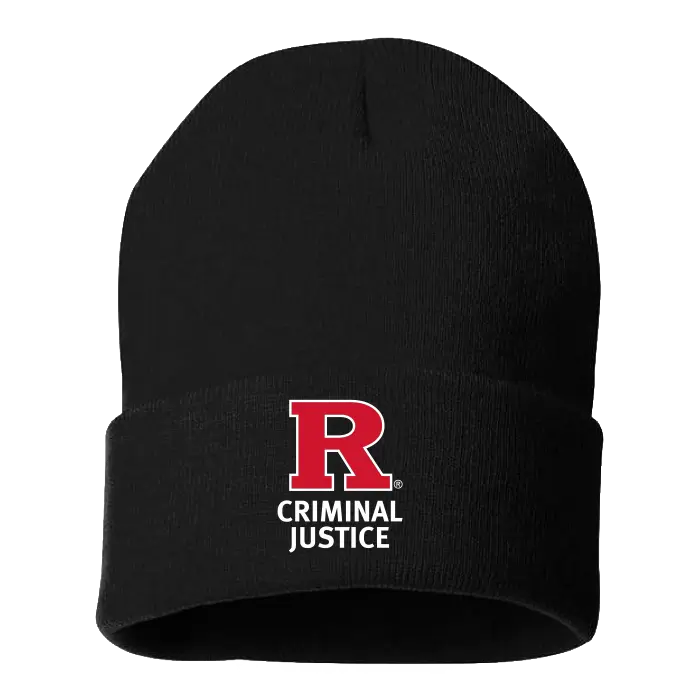 12" Solid Cuffed Beanie Rutgers Criminal Justice