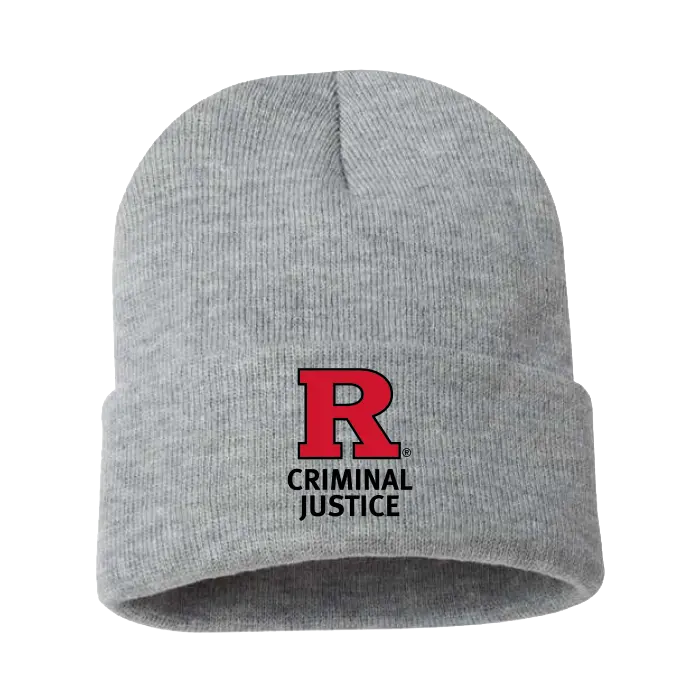 12" Solid Cuffed Beanie Rutgers Criminal Justice