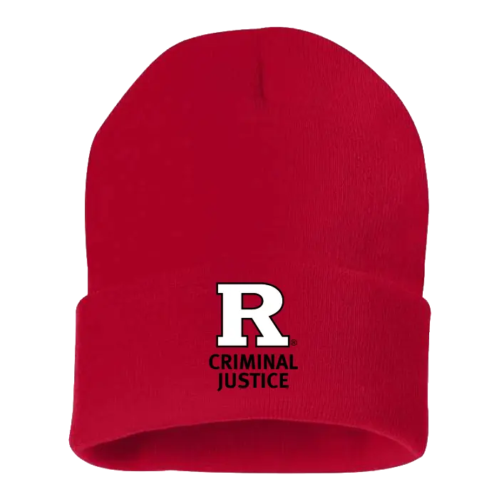 12" Solid Cuffed Beanie Rutgers Criminal Justice