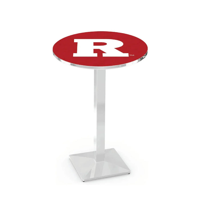 L217 Chrome Rutgers Scarlet Knights Pub Table Holland Game Room