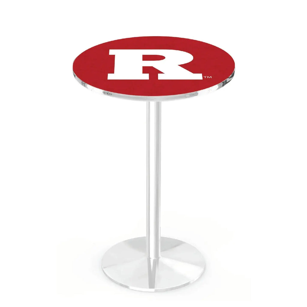 L214 Chrome Rutgers Scarlet Knights Pub Table Holland Game Room