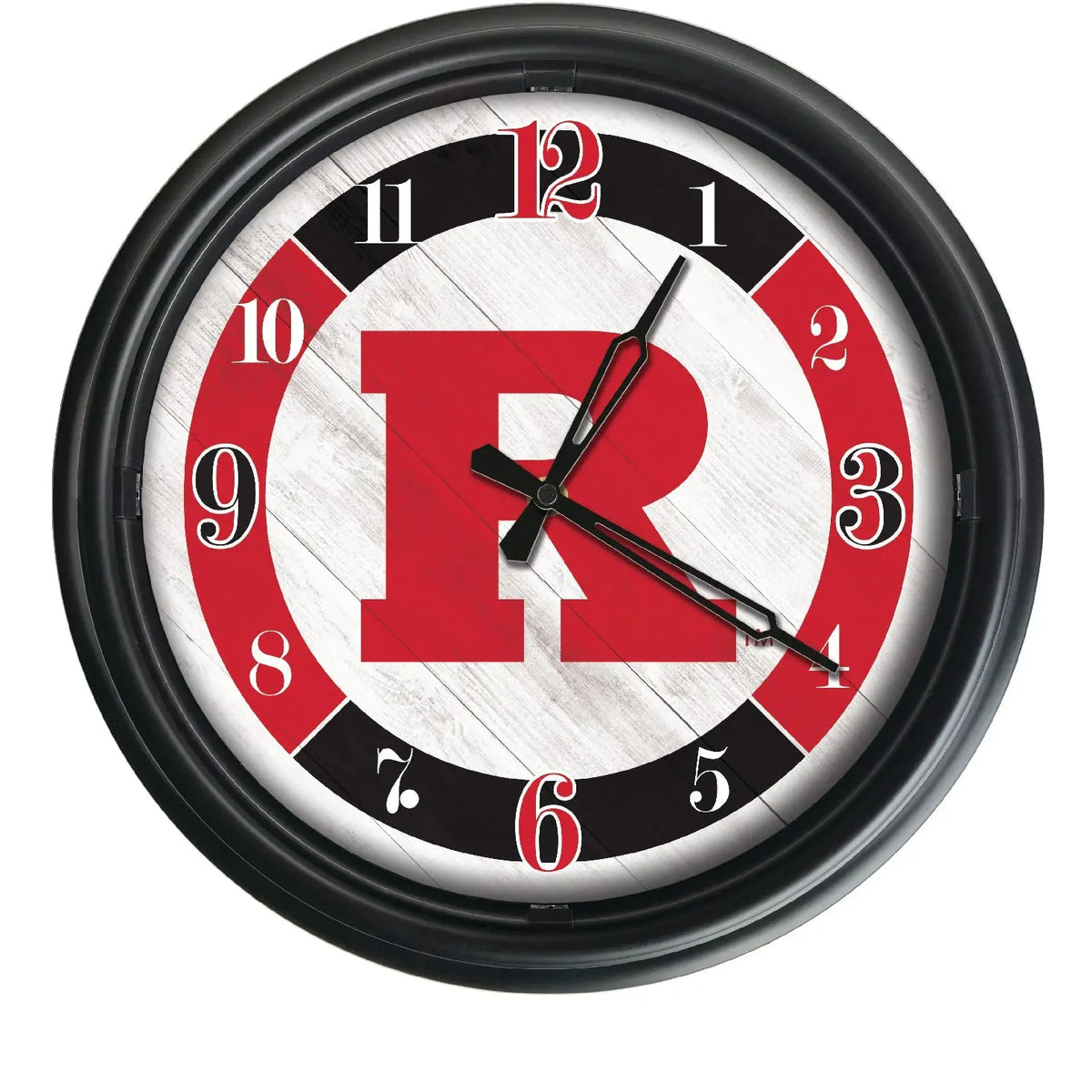 Rutgers Scarlet Knights Logo LED Clock | LED Outdoor Clock Holland Game Room