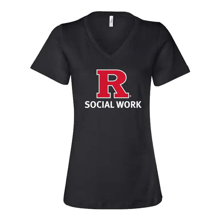 Women’s Relaxed Jersey V-Neck Tee Rutgers SSW