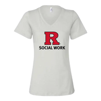 Women’s Relaxed Jersey V-Neck Tee Rutgers SSW