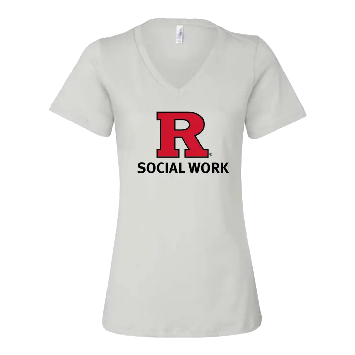Women’s Relaxed Jersey V-Neck Tee Rutgers SSW