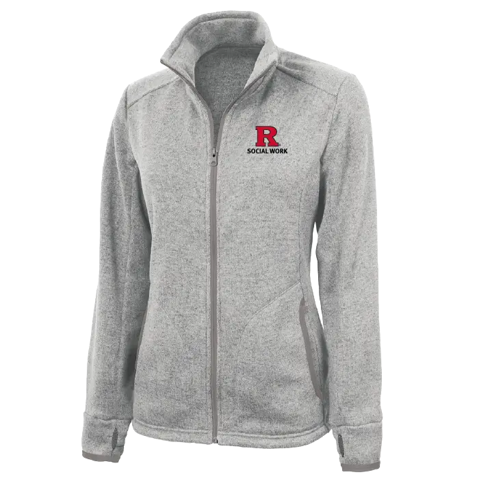 Women's Heathered Fleece Jacket Rutgers SSW