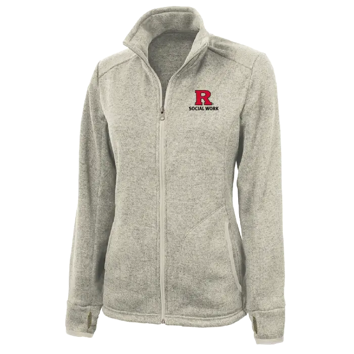 Women's Heathered Fleece Jacket Rutgers SSW